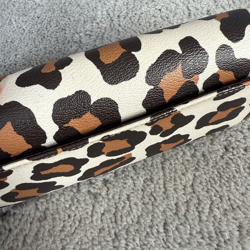 Coach White and Brown Leopard Print Wallet - Picture 3 of 3